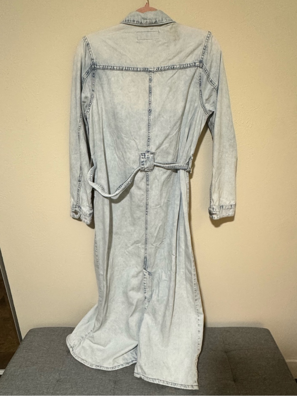 Blank NYC Light Wash Denim Button-Front Maxi Dress - Picture 2 of 4